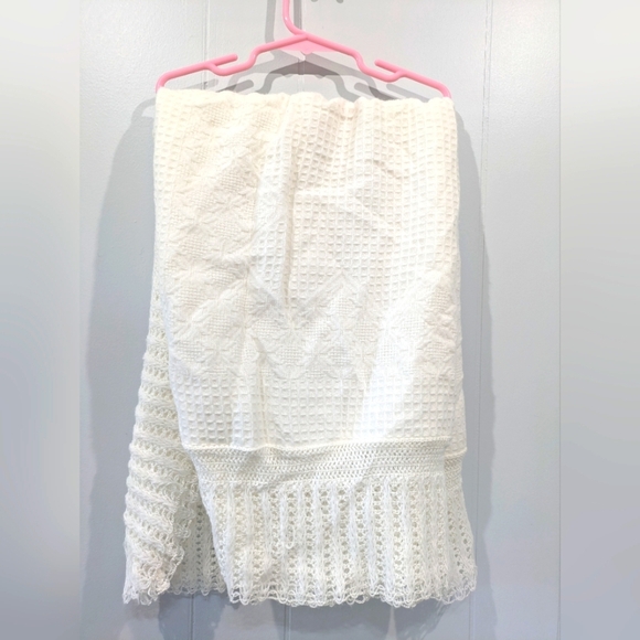Vintage Waffle Knit Baby‎ Blanket Delicate Soft Ligtweight - Picture 5 of 10